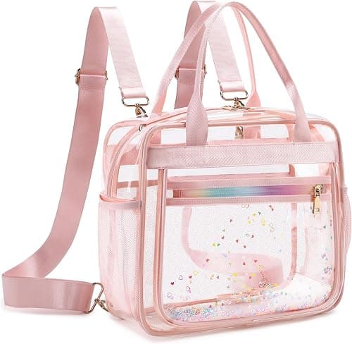Clear Backpack for Women Girls Transparent Kids Shoulder Handbag Elementary School Bag See Through Bag Large Daypack on Amazon.ae - Price Tracker