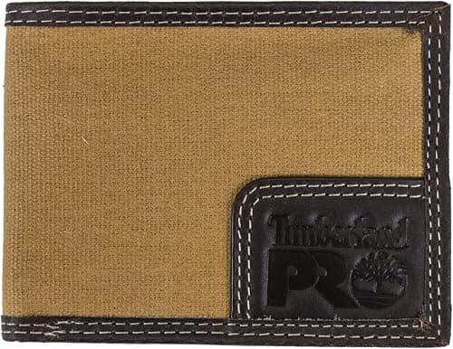 Timberland PRO Men's Canvas Leather RFID Billfold Wallet with Back ID Window on Amazon.ae - Price Tracker