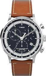 Timex mens Chronograph Watch Waterbury with Leather Strap - Best Deal Finder