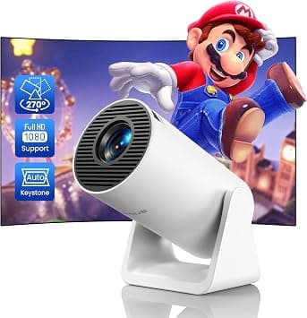 WiMiUS [270°Adjustable Stand] Mini projector with WiFi and Bluetooth, Outdoor Portable Movie Projector 1080P Support, Auto Keystone Home Projector for Phone/TV Stick/Laptop, Latest S27 على Amazon.ae - متتبع الأسعار