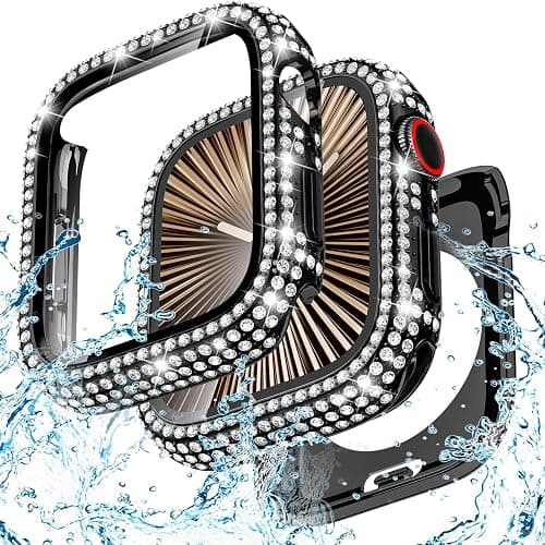 Bling Waterproof Case for Apple Watch Screen Protector 42mm Series 11/10 على Amazon.ae - متتبع الأسعار