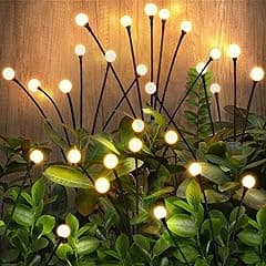 Brightever Upgraded Solar Lights Outdoor Waterproof - Swaying Solar Garden Firefly Lights with Highly Flexible Copper Wires, Yard Pathway Christmas Landscape Stake Lights, 2 Packs - Amazon.ae Price Tracker