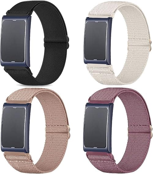 4 Pack Stretchy Watch Bands Compatible with Amazfit Helio Strap, 22mm Loop Nylon Elastic Sport Ankle/Arm Bicep Band for Amazfit Helio Strap على Amazon.ae - متتبع الأسعار