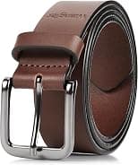 Wrangler Men’s Full Grain Genuine Leather 35mm Thick Casual Belt for Jeans, Pants - Best Deal Finder