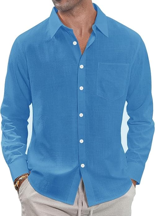 J.VER mens Mmcx-linen Shirt Button Down Shirt (pack of 1) on Amazon.ae - Price Tracker