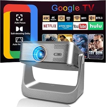 [Official GTV]Smart Projector with WiFi 6 & Bluetooth, 4K Supported NF-Licensed, Outdoor & Home Theater Projector with Auto Focus, Movie Proyector on Amazon.ae - Price Tracker
