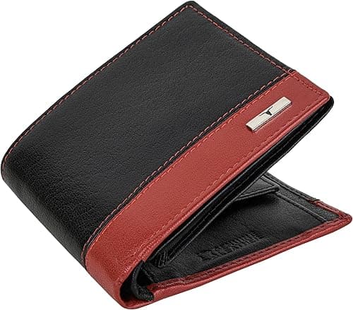 Urban Forest Seattle Dual Colour Leather Wallet for Men, Black/Red, Contemporary on Amazon.ae - Price Tracker
