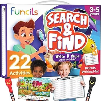 Search and Find for Kids & Toddlers - Preschool Learning Activity Book, Art and Craft Supplies, Seek Find Games, Birthday Gifts for Girls & Boys, Educational Toys for Ages 3, 4, 5, 6 Year Old - Amazon.ae Price Tracker
