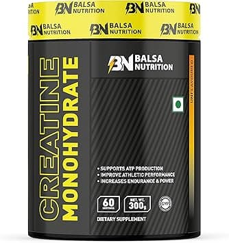 Balsa Nutrition Creatine Monohydrate Powder- 300g, 5g Per Serving (Unflavored) | Supports Muscle Strength, Workout & Performance Recovery, Produce Energy, Immune Booster | Non- GMO - Amazon.ae Price Tracker