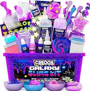 Galaxy Slime Kit Glow in the Dark Slime Making Kits 31 Accessories Make Your Own Slime Set Toys for Girls Boys Birthday Gift Toy for Kids DIY Fluffy Clay Cloud Foam Squish Glitter Arts Crafts on Amazon.ae - Price Tracker