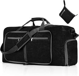 Vomgomfom Duffle Bag,65L/85L/115L Foldable Travel Duffel Bag-Weekender Bag with Shoes Compartment, Overnight Bag for Men Women Waterproof & Tear Resistant (Gray) - Best Deal Finder