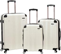 Rockland Hardside Expandable Luggage with Spinner Wheels, Multicolor - Best Deal Finder