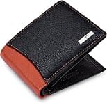 URBAN FOREST Ontario Branded Pure Leather Black/Orange Wallet for Men - Best Deal Finder
