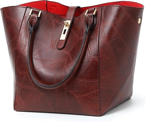 Large Tote Bag for Women Large Vegan Leather Work Hndbags Womens Waterproof Shoulder Bag Big Crossbody Purse Commuter Bag on Amazon.ae - Price Tracker