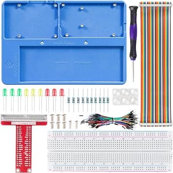 SunFounder RAB Holder Breadboard Kit for Raspberry Pi Compatible with Arduino Uno R4 Minima/WiFi/Uno R3/Mega R3, Raspberry Pi 5 4B 3B+ 3B 2 Model B and 400 830 Points Breadboard - Amazon.ae Price Tracker