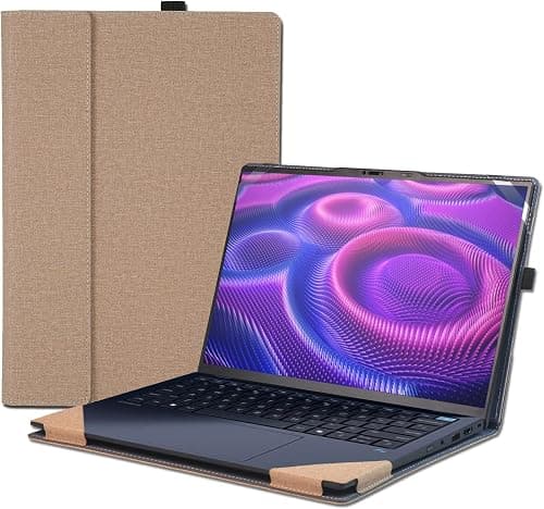 Laptop Cover Case for HP OmniBook X/Ultra /5 Flip 14 inch & for 14'' ZBook Ultra G1a [Do Check Model] Sleeve,PU Leather Protective Bag with Foldable Cooling Bracket (Gold) on Amazon.ae - Price Tracker