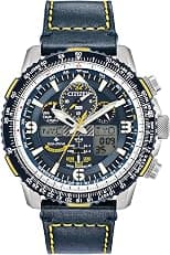 Citizen Mens Solar Powered Watch, Analog Display and Leather Strap JY8078-01L - Best Deal Finder