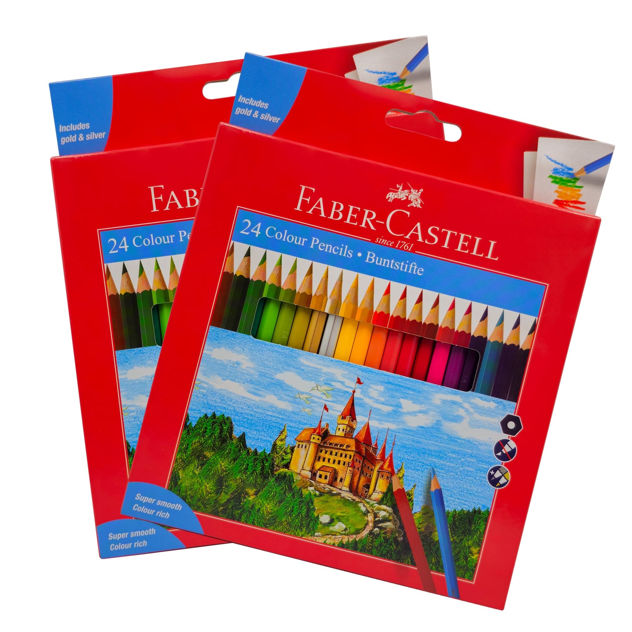 Faber-Castell Colour Pencil 24 Colour [Pack of 2],Artist Drawing Pencils, Colored Pencils for School Kids Teachers, Soft Core Art Drawing for Coloring, Sketching. on Amazon.ae - Price Tracker