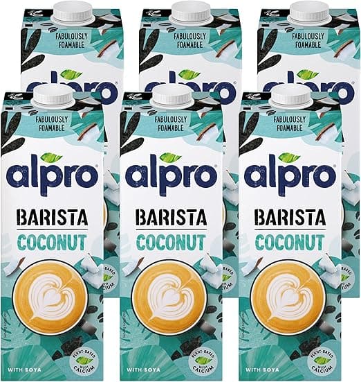 Alpro Barista Coconut Drink, 100% Plant-Based, Lactose &amp; Dairy Free - 1L (6x1L) on Amazon.ae - Price Tracker