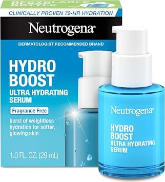 Neutrogena Hydro Boost Ultra Hydrating Serum with Hyaluronic Acid, Fragrance-Free Face Serum for Weightless Hydration and Softer, Glowing Skin, Non-Comedogenic, 1 fl. oz - Best Deal Finder