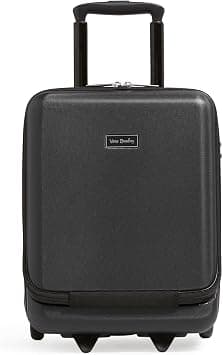 Vera Bradley Hardside Underseat Rolling Suitcase Luggage, Black, Black, One size - Best Deal Finder