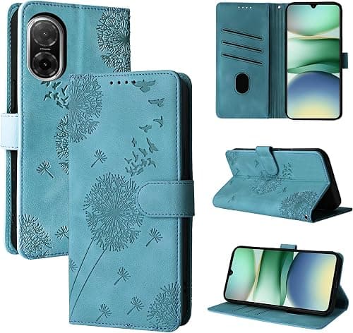 Dandelion Case Xiaomi A5 PU Leather Case Magnetic Closure Wallet Flip Case for Xiaomi Redmi A5 4G Blue على Amazon.ae - متتبع الأسعار