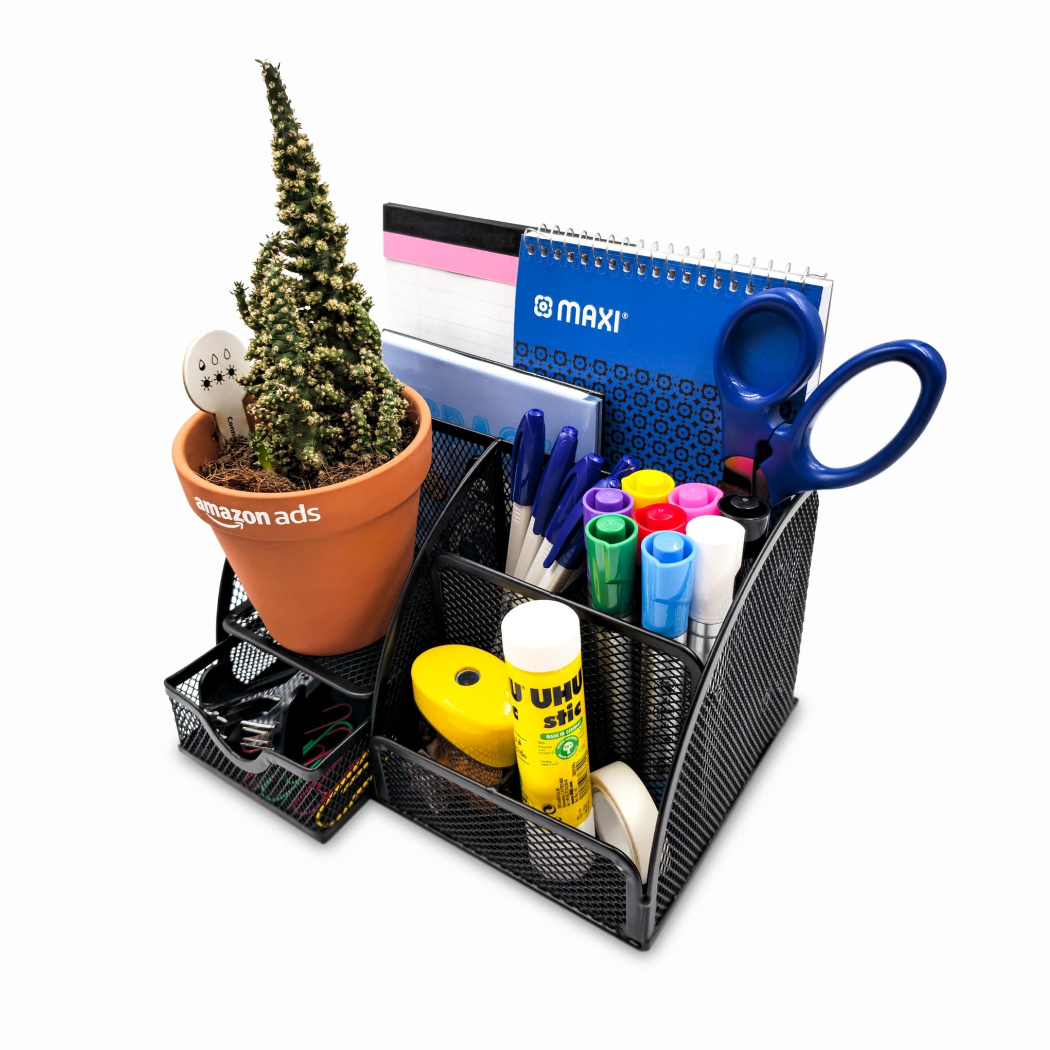 Maxi Mesh Desk Organizer Office Supplies Multi-Functional Caddy Pen Holder Stationery Organizer for Office, Home, School, Classroom on Amazon.ae - Price Tracker