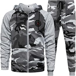 MANLUODANNI Men's Tracksuits 2 Piece Outfit Casual Long Sleeve Sweat Suit Set Full Zipper Sports Jogging Suits - Best Deal Finder