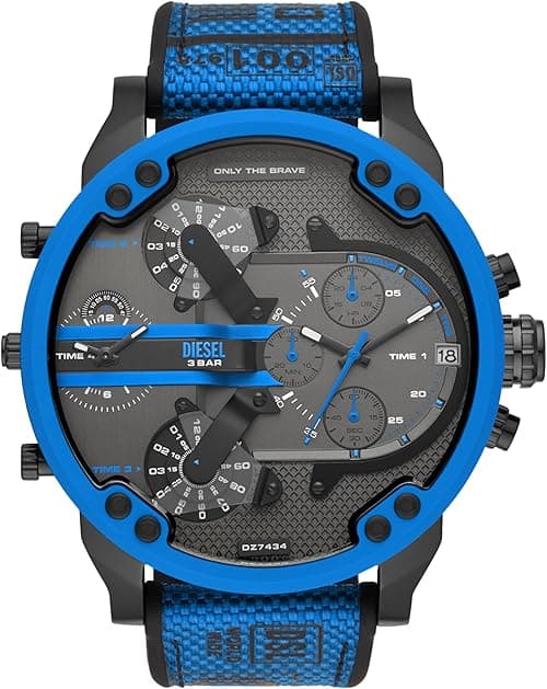 Diesel Mr. Daddy 2.0 Men's Watch with Oversized Chronograph Watch Dial and Stainless Steel, Silicone or Leather Band on Amazon.ae - Price Tracker