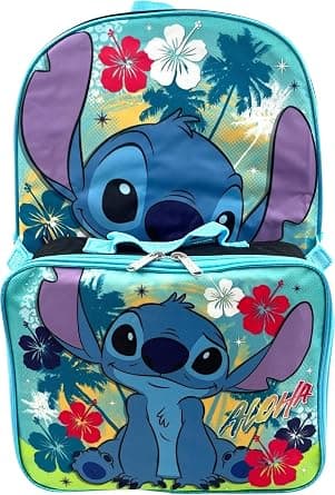 Disney Stitch 16 Inch School Backpack With Removable Lunch Box Set on Amazon.ae - Price Tracker
