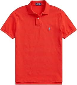 POLO RALPH LAUREN Mens Custom Slim Fit Mesh Polo Shirt Polos - Best Deal Finder