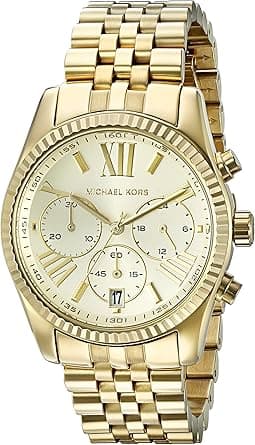 Michael Kors Lexington Women's Gold Dial Stainless Steel Band Watch - MK5556 - Amazon.ae Price Tracker