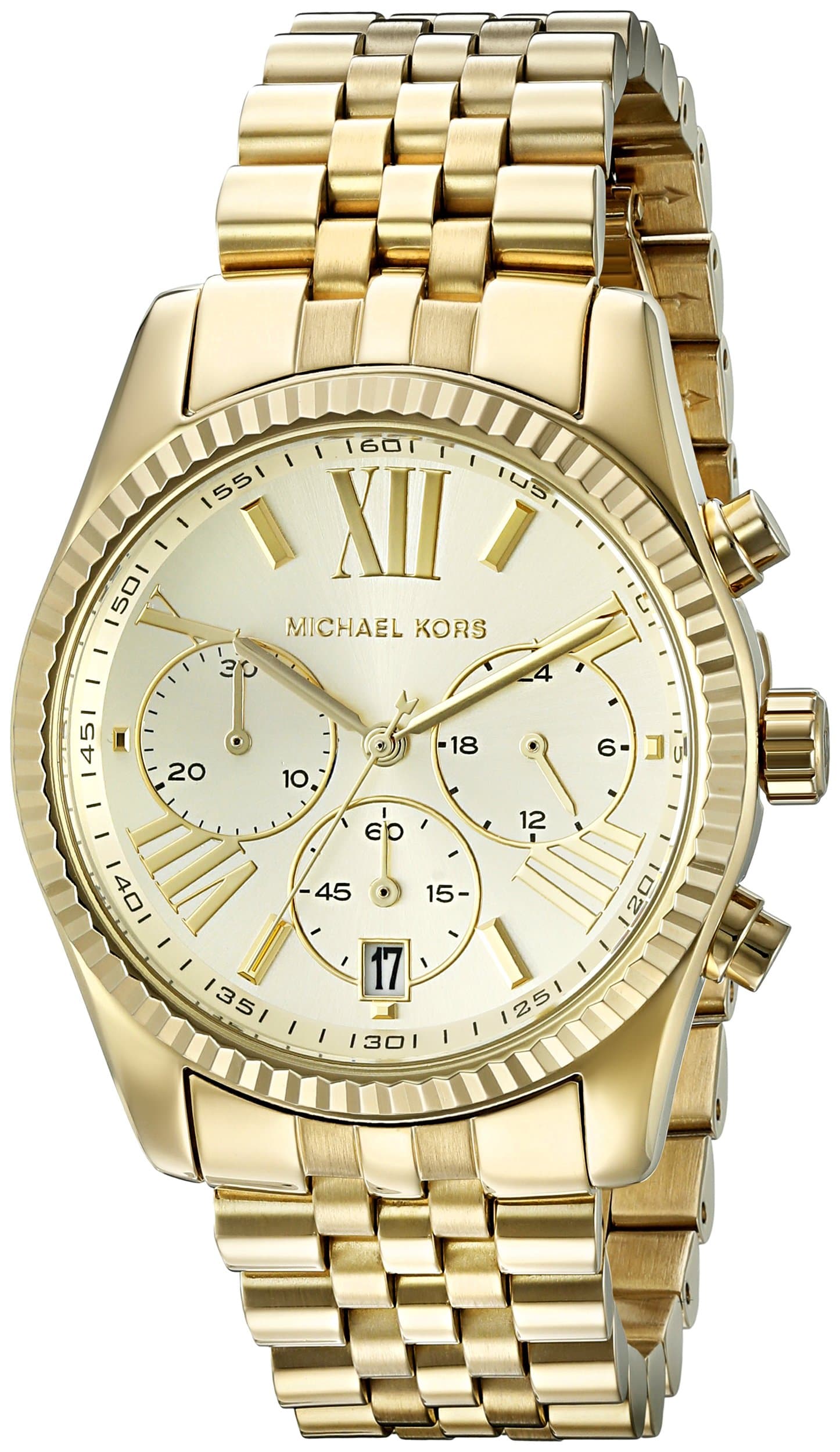 Michael Kors Lexington Women's Gold Dial Stainless Steel Band Watch - MK5556 on Amazon.ae - Price Tracker