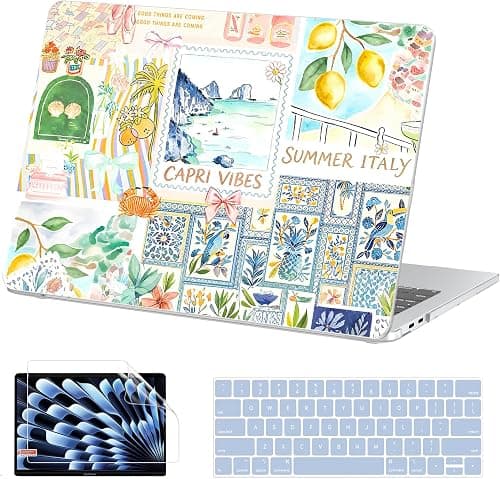AKIT Pattern Case for MacBook Pro 13 inch M2 M1 2022-2016, Blue Stamp on Amazon.ae - Price Tracker