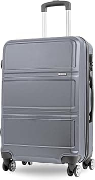 Reflection ABS Carry On Suitcase Airline Approved, Lightweight 24 Inch Luggage- 360° Silent Wheels, ABS Hard Luggage Trolley, Spinner Wheels, Travel Luggage (24-Inch, D.Grey) on Amazon - Best Deal Finder