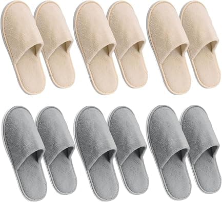 PINKE House Slippers, Washable Spa Slipper for Guests, Non Slip Hotel Slipper Ultra Soft Coral Velvet Guest Slippers for Shoeless Home Indoor on Amazon.ae - Price Tracker