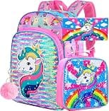 Kids Backpack for Girls, Unicorn Toddler Prechool Bookbag and Lunch Box - Best Deal Finder