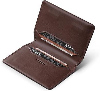 VULKIT Slim Minimalist Card Holder RFID Blocking Leather Credit Card Holder Front Pocket Wallet Magnetic Closure on Amazon.ae - Price Tracker