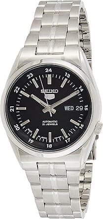 Seiko Men's Black Dial Stainless Steel Band Watch on Amazon.ae - Price Tracker