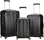 Rockland Hardside Expandable Luggage with Spinner Wheels, Multicolor - Best Deal Finder