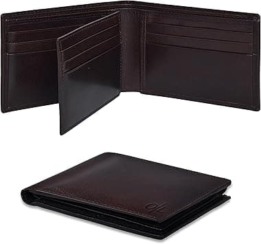 Oak Leathers Mens Slim Wallet | Minimalist Brown Fabric | Rfid Blocking | Bill fold Credit Card Holder | Gifts For Men on Amazon.ae - Price Tracker