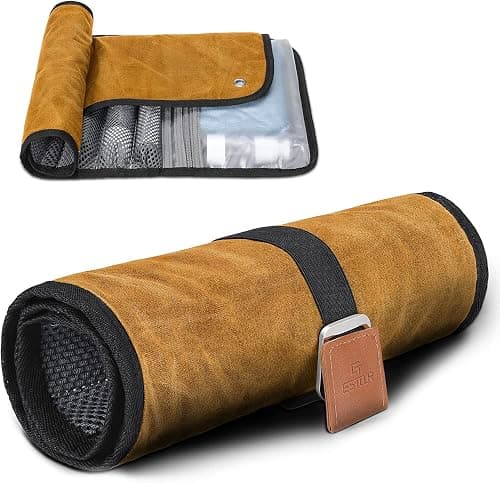 Toiletry Bag for Men, Travel Dopp Kit, Water-Resistant Bathroom Roll Organizer for Shaving Kit, Hygiene, Toiletry Accessories on Amazon - Best Deal Finder