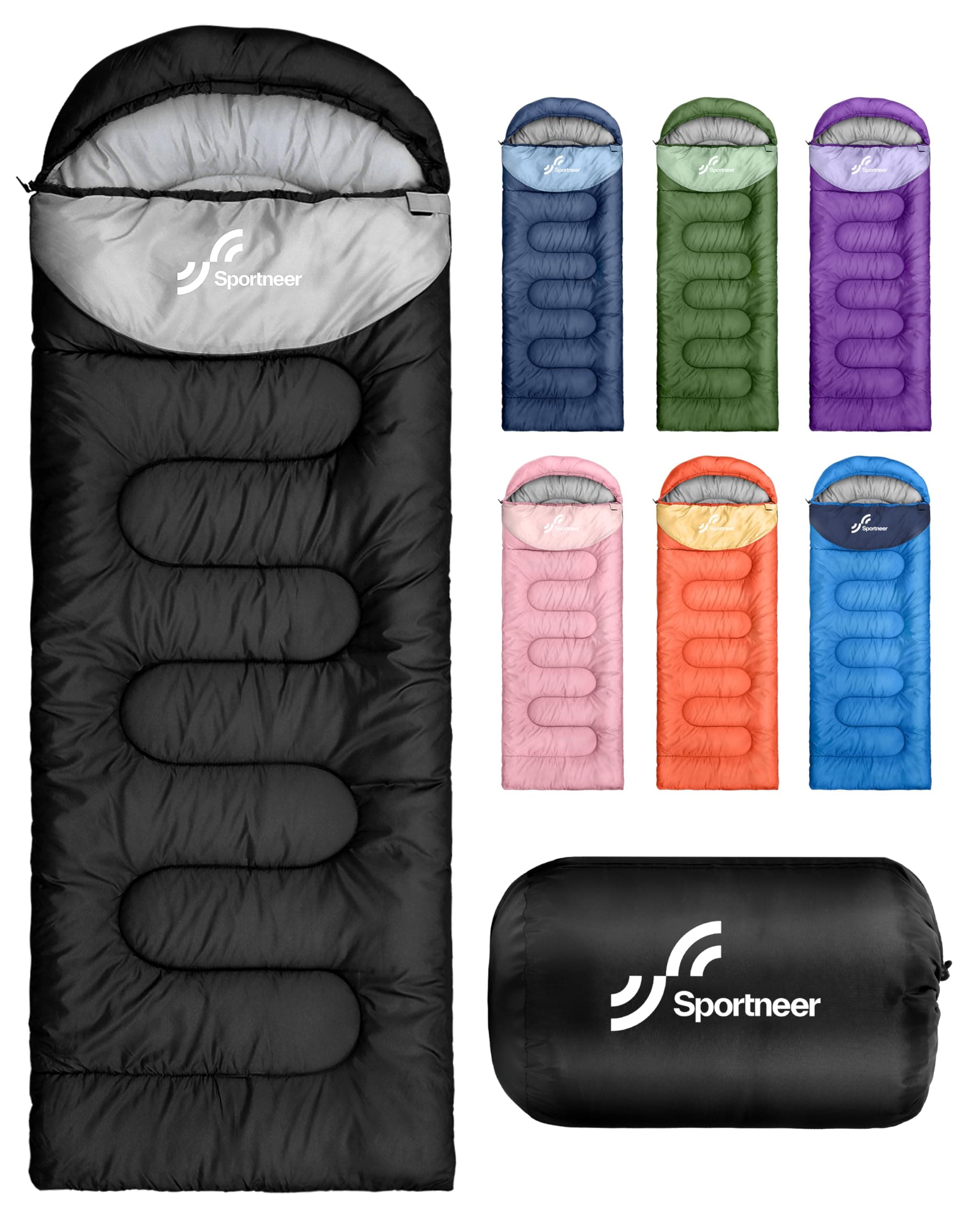 Sportneer Sleeping Bags for Adults, Warm & Cold Weather Sleeping Bag for Adults Kids Boys Girls - Lightweight Compact Camping Gear Equipment, Traveling, Backpacking, Hiking-Black on Amazon.ae - Price Tracker