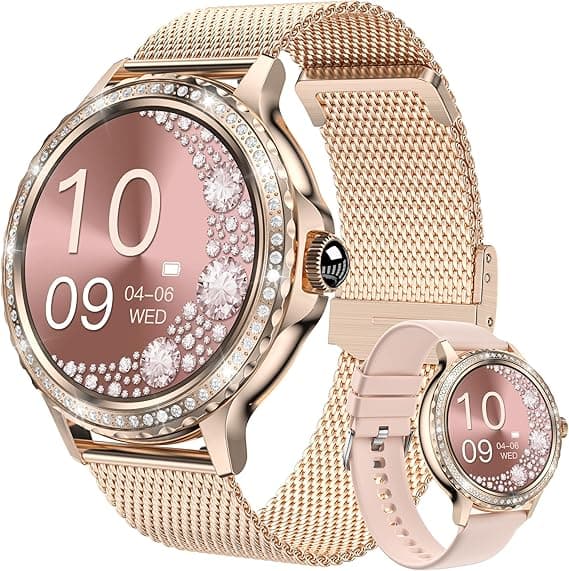 BOCLOUD Smart Watch for Women, Bluetooth Smartwatches for iPhone Android iOS IP68 Waterproof Ladies Fitness Activity Tracker with Blood Pressure/Heart Rate/Sleep Monitor/Messages on Amazon.ae - Price Tracker