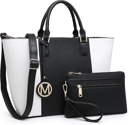 MARCO M KELLY Women Purses Handbags and Wallets Set Designer Top HandleTote Bag Two Tone Shoulder Bag 2pcs on Amazon.ae - Price Tracker