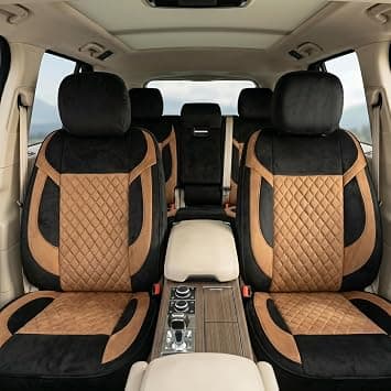 Luxury 5 Pcs Soft Fabric Cross Over (SUV Car) Car Seat Cover Full Set - Universal Fit, Waterproof Automotive Seat Protector, Breathable Anti-Slip Car Cushion Pad (Saf-Black) on Amazon.ae - Price Tracker