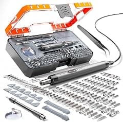 Electric Screwdriver Set,Electric Precision Screwdriver Set,Electric Screwdriver Cordless 120 in 1,Magnetic Drill Bit, Magnetic Storage,Mini Electric Screwdriver Repair Kit for PC RC Electronics - Amazon.ae Price Tracker