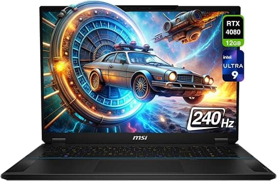 MSI Stealth 18 AI Studio Gaming Laptop, Intel Ultra 9-185H, 64 GB DDR5 RAM, 2 TB PCle SSD, 18” QHD+ (2560x1600) 240Hz, Nvidia G-Force RTX 4080, Backlit Keyboard, W11 Home on Amazon.ae - Price Tracker
