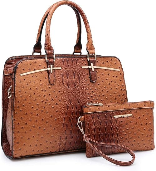 Dasein Women Satchel Handbags Shoulder Purses Totes Top Handle Work Bags With Matching Wallet on Amazon.ae - Price Tracker