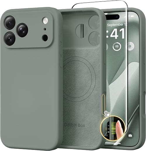GolbinBox Magnetic for iPhone 17 Pro Max Case, Silicone Cover, Calke Green on Amazon.ae - Price Tracker